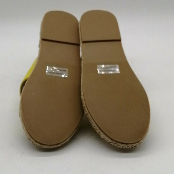 Report Womens Carlin Flat‎ Espadrille Slide Sandal Cushioned Yellow Sz 6 NEW - Picture 4 of 10